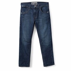 Levis 514 Slim Straight Jeans Mens Dark Wash Blue Denim Flap Pocket Fade 32x29
